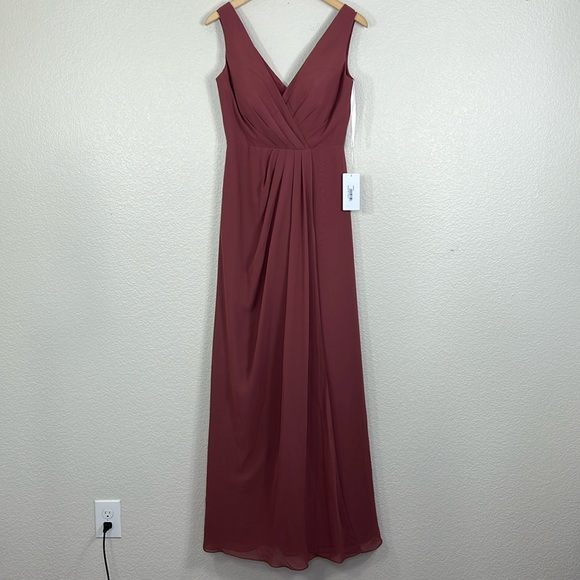 REVELRY NWT Blair Chiffon Dress size 6 Formal Bridal Dress - Picture 3 of 13